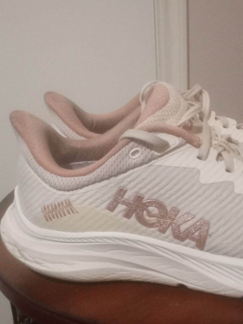 Hoka One One Solimar Shoes Womens Size 11B Beige Pink Running Sneakers Low Top - Picture 4 of 12
